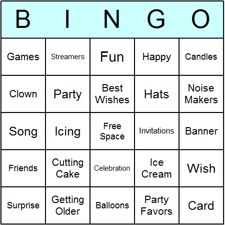 Birthday Bingo Cards 6.01